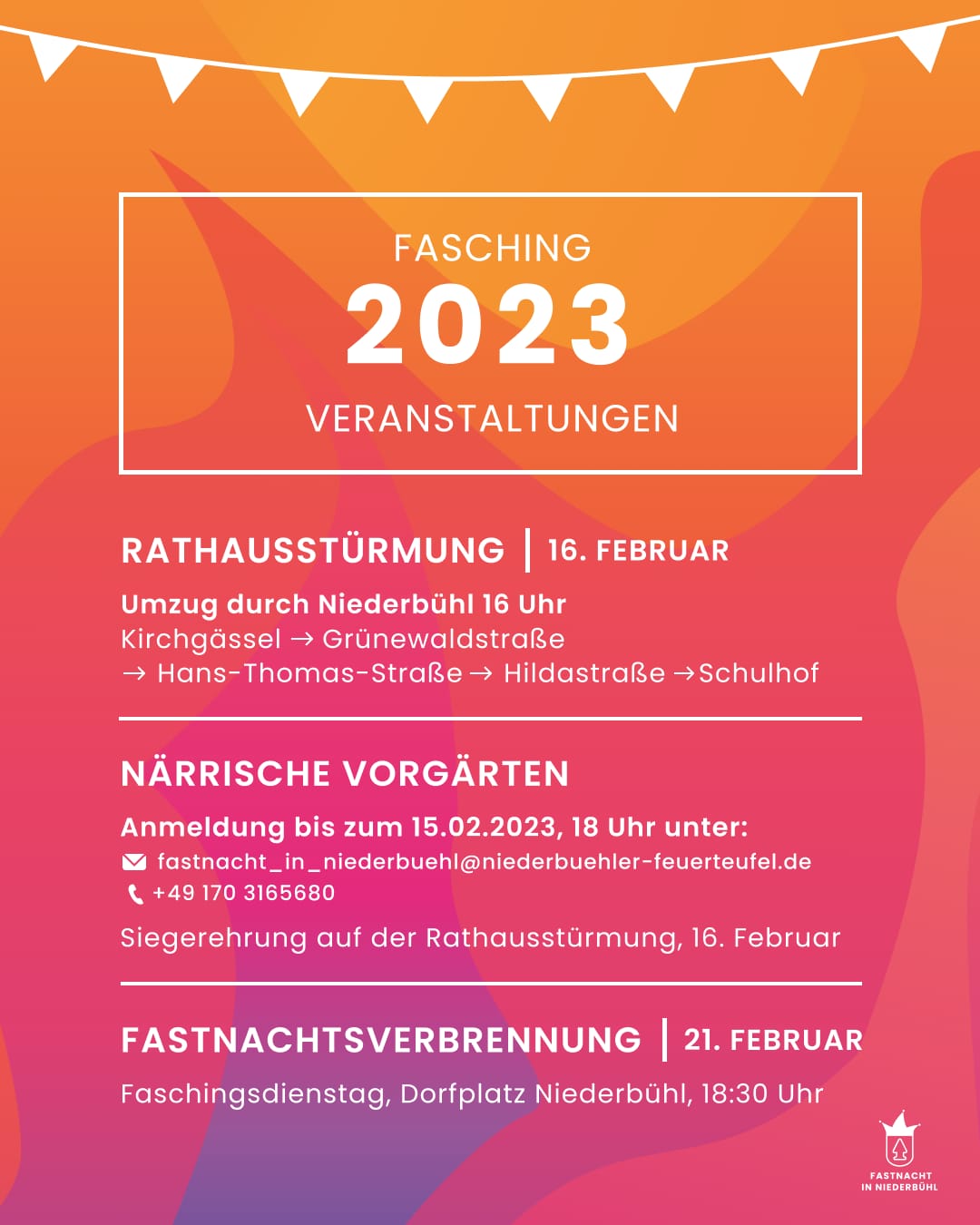 Fastnacht in Niederb�hl - die gemeinsamen Aktionen in der Kampagne 2022/2023